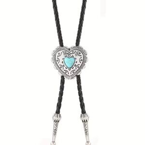 Turquoise Heart Bolo Tie